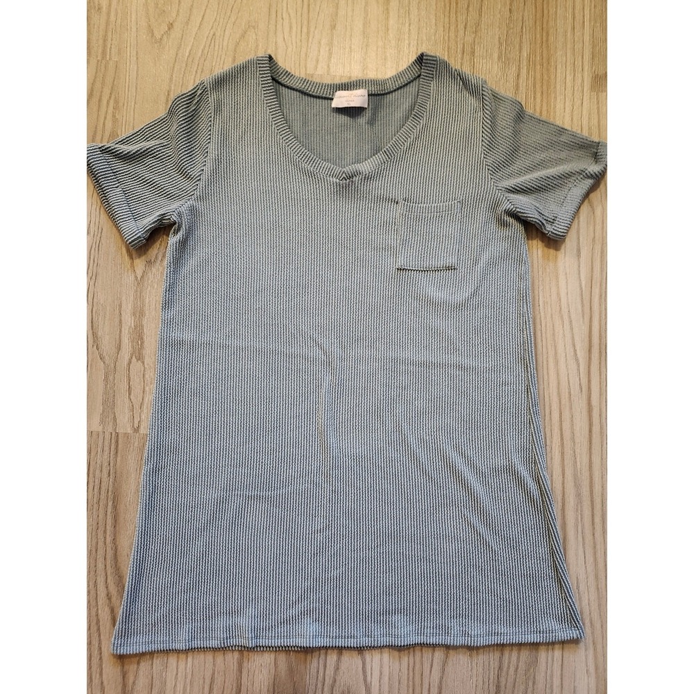 Discount Divas Boutique‎ V-Neck Ribbed T-Shirt Dress Women's Size XL Blue